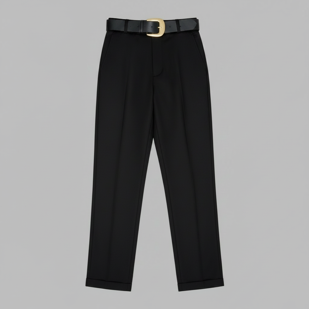 High Waist Black Trousers | Women's Office Wear