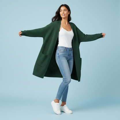 Elegant White Cardigan | Women's Versatile Sweater