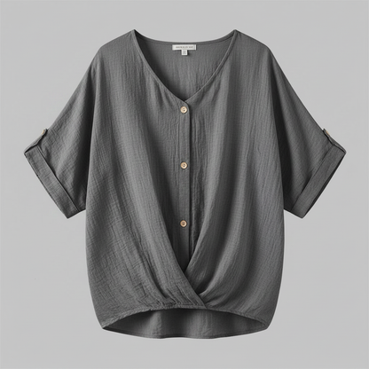 Elegant V-Neck Long Sleeve Blouse | Women's Fashion Top
