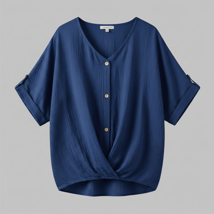 Elegant V-Neck Long Sleeve Blouse | Women's Fashion Top