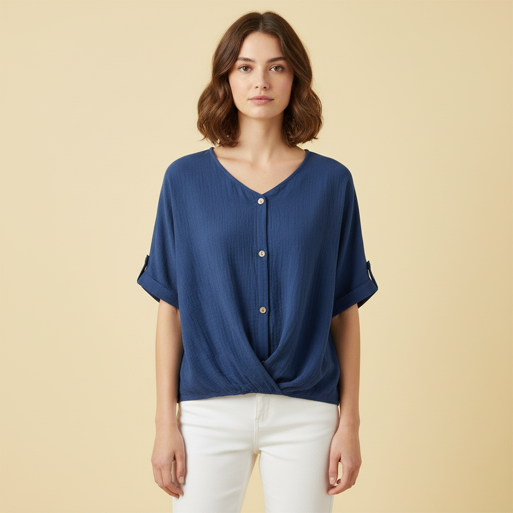 Elegant V-Neck Long Sleeve Blouse | Women's Fashion Top