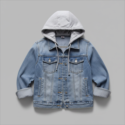 Denim Jacket with Removable Hood | Women's Jacket