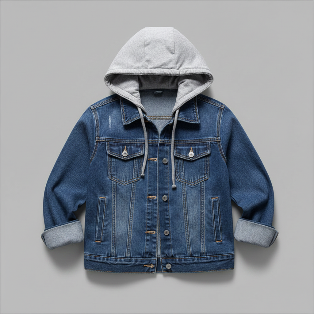 Denim Jacket with Removable Hood | Women's Jacket