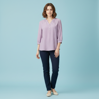 Silk Patchwork Women's Blouse | Versatile Summer Top