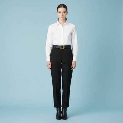 High Waist Black Trousers | Women's Office Wear