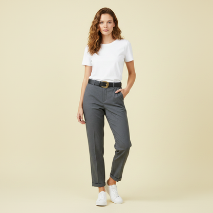 High Waist Black Trousers | Women's Office Wear