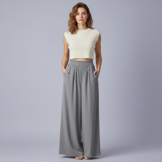 Chic Comfort | Women's Wide Leg Trousers