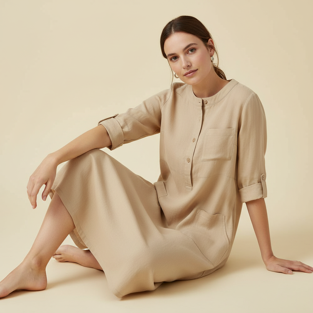 Tina | Women's Plus Size Leisure Dress in Soft Fabric